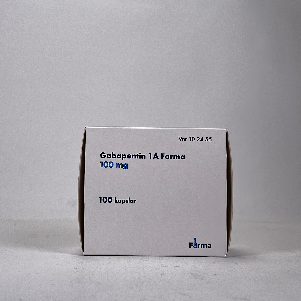 Gabapentin 1A Farma 100 mg 100 kapsel/kapslar Kapsel, hård
