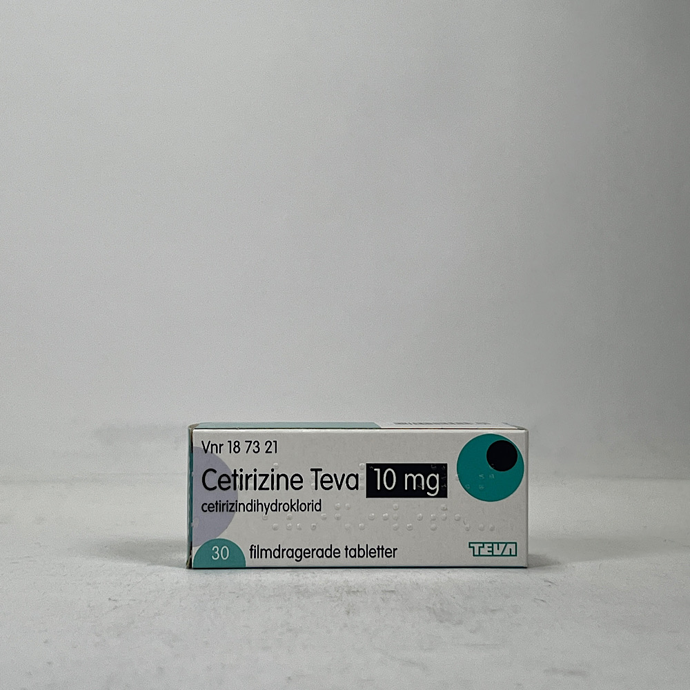 Cetirizine Teva 10 mg 30 tablett(er) Filmdragerad tablett